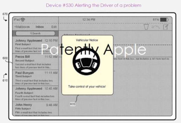 蘋果自動駕駛汽車新專利：車載警報系統(tǒng)無縫連接設(shè)備
